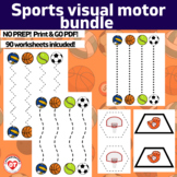 OT SPORTS visual motor worksheets:tracing/copying lines+ s