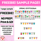 OT: SPRING CRYPTOGRAM SAMPLE PAGE FREEBIE FROM DECODE WORD