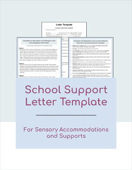 Preview of OT School Support Letter Template For Sensory Accommodations and Supports