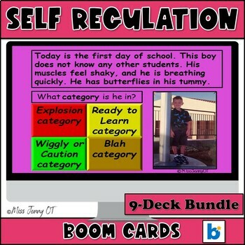 Preview of Self Regulation Interoception Activities Boom Cards BUNDLE OT SPED
