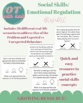 Preview of OT Social Skills & Emotional Regulation BUNDLE Cards