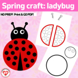 OT Spring themed LADYBUG craft: Color, Cut, Glue craft tem