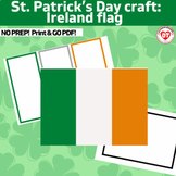 OT St. Patrick's day craft: IRELAND FLAG Color, Cut, Glue 