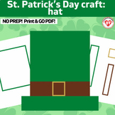 OT St. Patrick's day craft: st pattys day hat Color, Cut, 