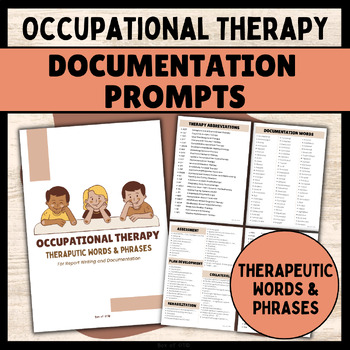Preview of OT Therapeutic Words, Phrases & Abbreviations for Documentation / Reports
