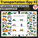 OT Transportation themed ispy #2: search, find and count i