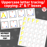 OT Uppercase Letter trace and copy worksheet bundle:  2" &