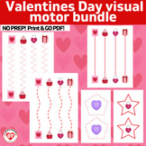 OT Valentines day visual motor worksheets tracing/copying 