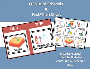 Preview of OT Visual Schedule & First/Then Chart