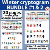 OT Winter cryptogram worksheet BUNDLE: 20 no prep pages: d