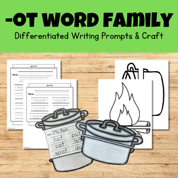 Preview of OT Word Family Phonics Writing Craftivity - Short O Phonics Writing & Craft