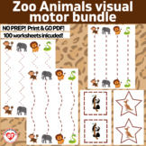 OT ZOO animal visual motor worksheets tracing & copying li