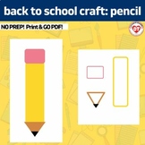 OT back to school craft: pencil craft: color, cut, glue cr