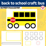 OT back to school craft:school bus craft template Color, C