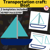 OT boat craft: Transportation Color, Cut, Glue Craft templ
