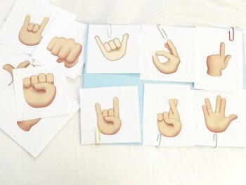 Preview of OT hand emoji imitation game