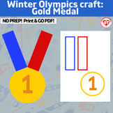 OT olympic Gold Medal Craft: Color, Cut, Glue Craft templa