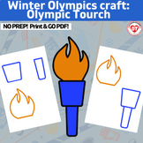 OT olympic flame Craft: Color, Cut, Glue Craft template no