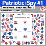 OT patriotic PRESIDENTS DAY ispy #1: search, find and coun