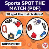 OT sports themed virtual spot the match visual perceptual game