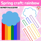 OT spring rainbow craft: color, cut, glue craft template: 