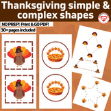 OT thanksgiving visual motor worksheets tracing & cutting 
