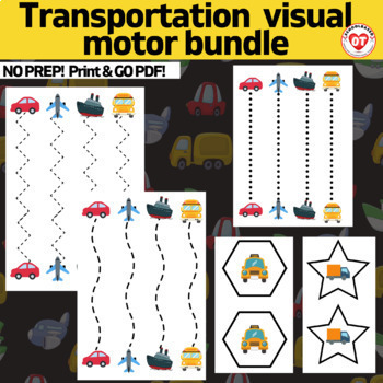Preview of OT transportation visual motor worksheets:tracing/copying lines/shapes 90+ pages
