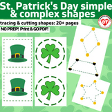 OT visual motor ST. Patricks DAY tracing cutting simple & 