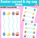 OT visual motor tracing packet: EASTER curved and zigzag l