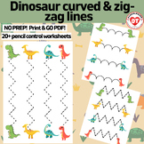 OT visual motor tracing worksheets: DINOSAUR ANIMAL trace 