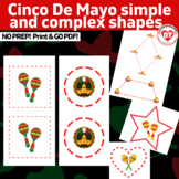 OT visual motor worksheets CINCO DE MAYO themed trace/cut 