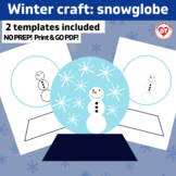 OT winter snow globe craft: Color, Cut, Glue craft templat