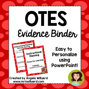 Preview of OTES Evidence Binder {Ohio Teacher Evaluation System}