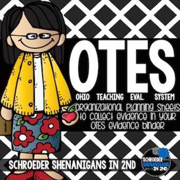 Preview of OTES (Ohio's Teacher Evaluation System) Organizational Editable Planning Binder