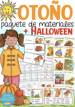 Preview of OTOÑO Bundle Español / Spanish resources for fall / autumn + Halloween