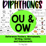 OU OW Diphthongs Worksheets Activities Decodable Reading P