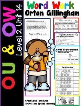 Preview of OU & OW Phonics Word Work Orton Gillingham RTI