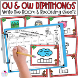 OU and OW - Diphthongs - Vowel Pairs - Phonics - Write the Room