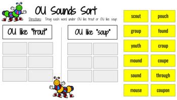 Preview of OU Sounds Sort - Google Slides