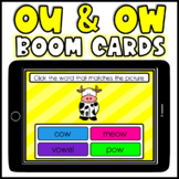 OU and OW Boom Cards Picture Word Match Diphthongs