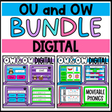 OU and OW Digital Phonics BUNDLE Moveable and Interactive