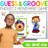 OU and OW Diphthongs Movement Game | Guess and Groove Acti