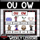 Science of Reading OU OW | Diphthong Worksheets and Games