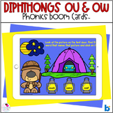 Diphthongs OU OW Phonics BOOM Cards™ Digital Activities fo