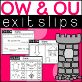 OU and OW Words Exit Slips Exit Tickets Assessment Quick C
