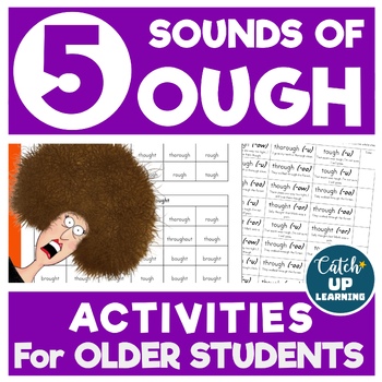 Preview of OUGH Words Pronunciation Word Work Activities Older Students ESL ELL Dyslexia