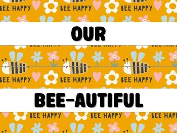 OUR BEE-AUTIFUL CLASSROOM! Bee Bulletin Board Decor Kit by Nitin Sharma