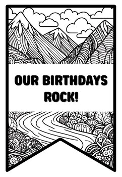 OUR BIRTHDAYS ROCK! 10 Mountain Zentangle Coloring Pages by Swati Sharma