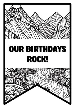 OUR BIRTHDAYS ROCK! 10 Mountain Zentangle Coloring Pages by Swati Sharma