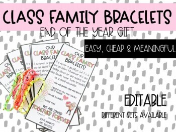 Preview of OUR CLASSOOM FAMILY BRACELETS | END OF THE YEAR GIFT!